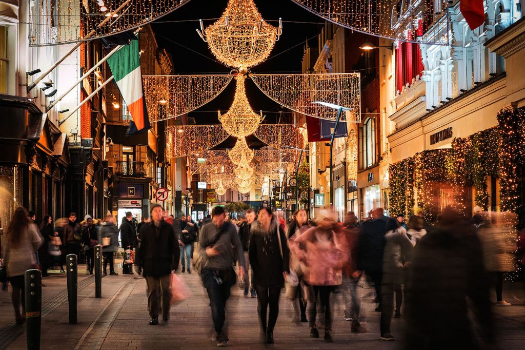 Christmas shopping on Grafton Street